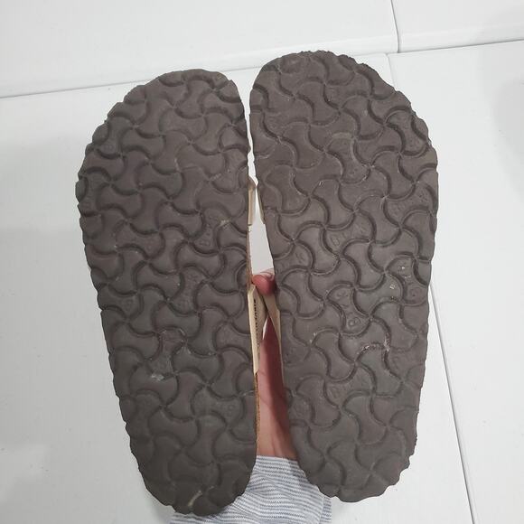 Birkenstock Sandals Womens 36 5 Cream Pearl Mayari Cork Footbed Germany Toe Loop - Picture 8 of 9